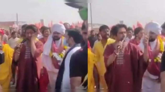 Hindu Ekta Padayatra દરમિયાન પંડિત ધીરેન્દ્ર શાસ્ત્રી પર મોબાઈલ ફોનથી હુમલો