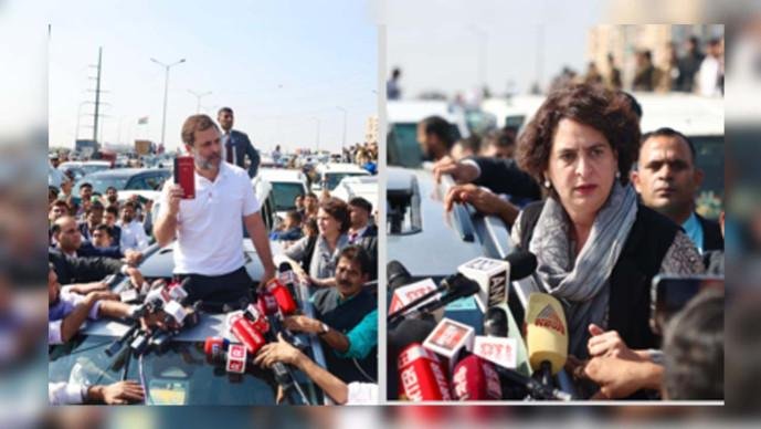 Rahul-Priyanka ને સંભલ ન જવા દેવાયા : ત્રણ કલાક બાદ દિલ્હી પરત