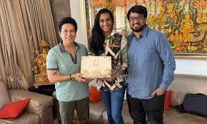 સચિનના ઘરે લગ્નનું આમંત્રણ આપવા પહોંચી Sindhu, સચીને વરરાજાની તસવીર શેર કરી