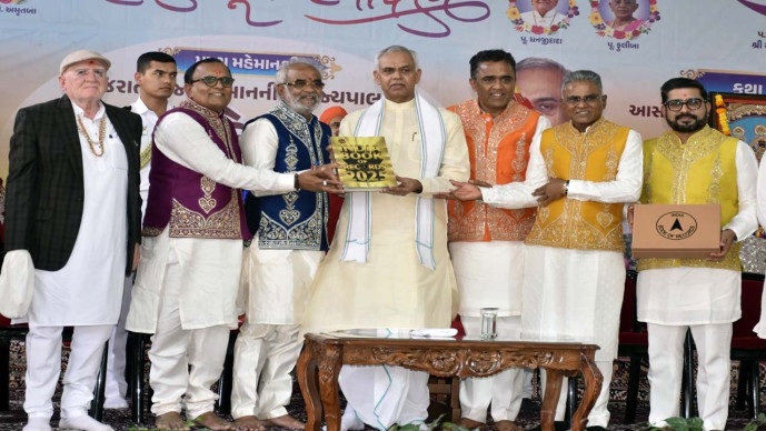 Lathi નાં દુધાળા ગામે બે તળાવોનું રાજ્યપાલ આચાર્ય દેવવ્રતનાં હસ્તે લોકાર્પણ કરાયું