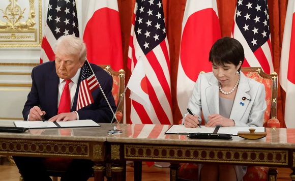 Trump જાપાનના ’મહાન’ મહિલા નેતાની પ્રશંસા કરી, દુર્લભ પૃથ્વી કરાર પર હસ્તાક્ષર કર્યા
