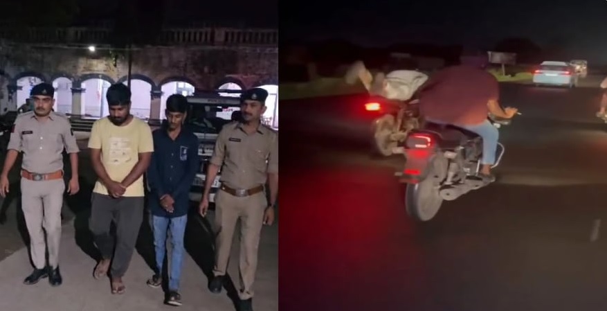 Dhoraji નજીક બાઇકમાં જોખમી સ્ટંટ કરનાર બેલડી સામે કાર્યવાહી
