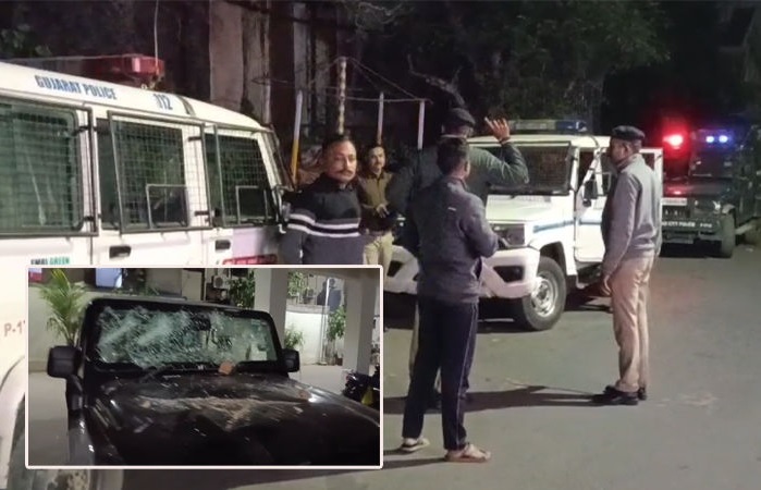 Ahmedabad બાઈક સવાર સાથે ઘર્ષણ બાદ ૧૫ના ટોળાએ વિદ્યાર્થીની ગાડીમાં તોડફોડ કરી