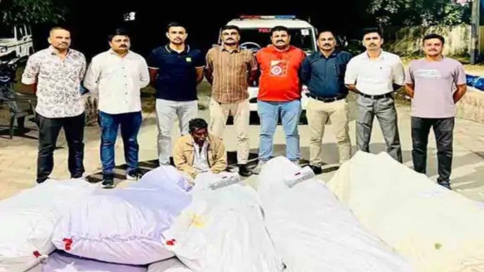 Amreli લાઠીનાં જોગાણી-કેરાળા ગામે ગાંજાનું વાવેતર ઝડપાયું