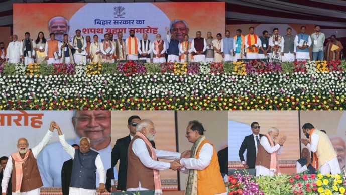 Bihar માં ફરી નીતીશની તાજપોશી : 28 મંત્રીઓની શપથવિધિ