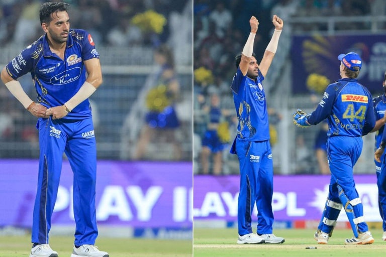 Mumbaiના fast bowler Deepak Chahre એ વિકેટ લીધા પછી નકલી સેલિબ્રેશન કર્યું