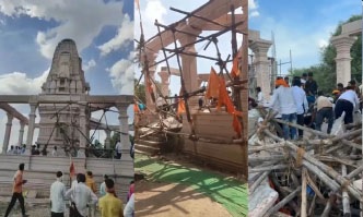પરભણીમાં નિર્માણાધીન મંદિર સભાખંડનો થાંભલો તૂટી પડ્યો, ૫ લોકોના મોત