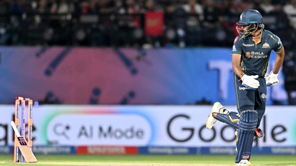 IPL ના ઈતિહાસમાં સતત બીજીવાર હિટ વિકેટ આઉટ થનાર પ્રથમ ખેલાડી બનતો Sai Sudarshan