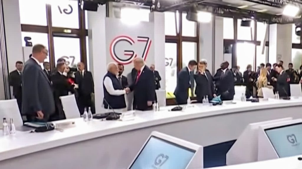 ૧૬ મહિના બાદ G7 માં PM મોદી-ટ્રમ્પ વચ્ચે મુલાકાત