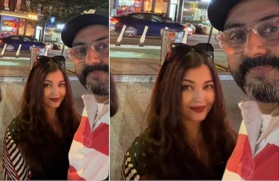 Abhishek Bachchan and Aishwarya Rai Bachchan ન્યુ યોર્કમાં સાંજે ફરતા દેખાયા
