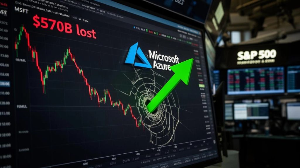 Microsoft ના એક જ મહિનામાં ૫૭૦ અબજ ડોલરની માર્કેટકેપ સાફ