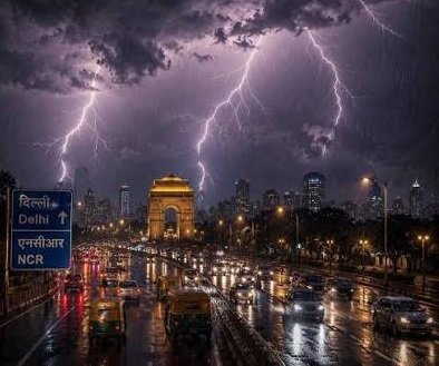 Delhi સહિત ૧૫ થી વધુ રાજ્યોમાં વરસાદની ચેતવણી, જોરદાર વાવાઝોડા અને વીજળી પડવાની ચેતવણી જારી