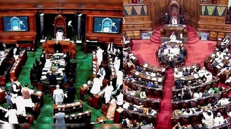 ભારે હંગામા બાદ Lok Sabha and Rajya Sabha ની કાર્યવાહી સ્થગિત