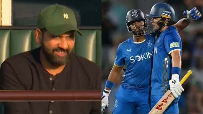 Rohit Sharma`ધ હન્ડ્રેડ’માં MI ની ફ્રેન્ચાઇઝીને સપોર્ટ કરવા પહોંચ્યા, ટીમે મેળવી ભવ્ય જીત