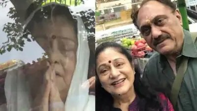 પતિની અંતિમ વિદાયમાં ભાંગી પડ્યા Aruna Irani, ધ્રુસકે ધ્રુસકે રડી પડ્યો રોહિત શેટ્ટી