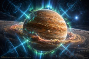 Artist Concept - Beta Pictoris b અને તેના Aurora