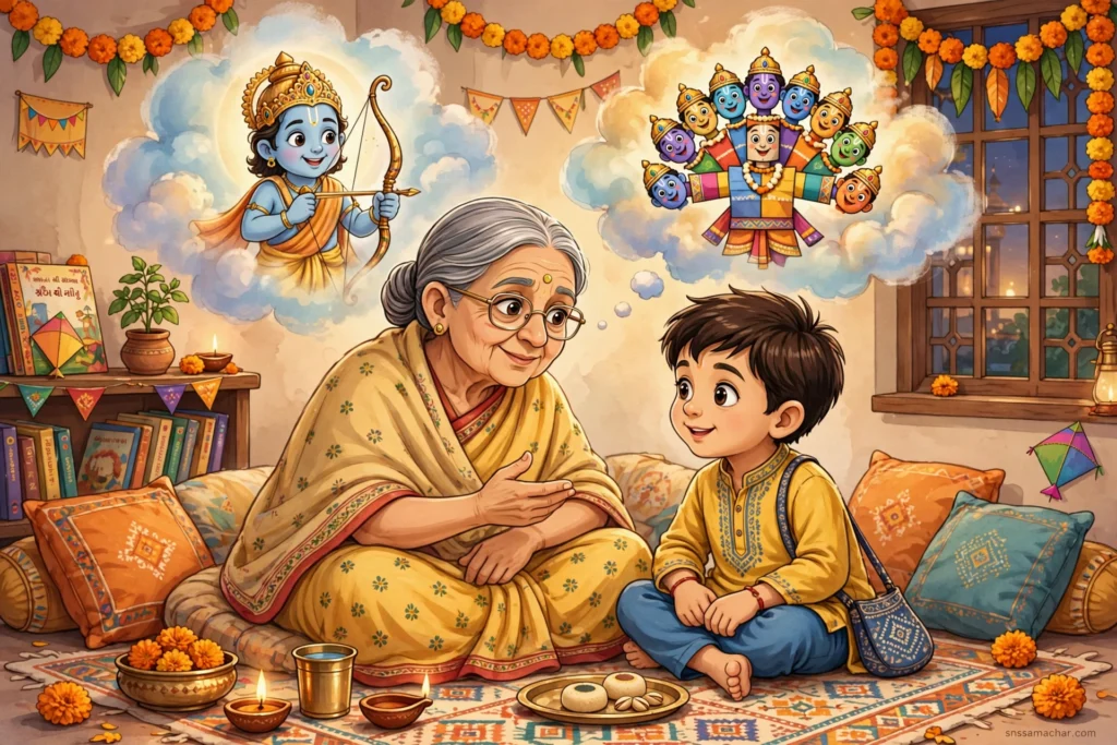 Dussehra bal varta - dadi and Aarav story-દશેરા કેમ ઉજવાય છે