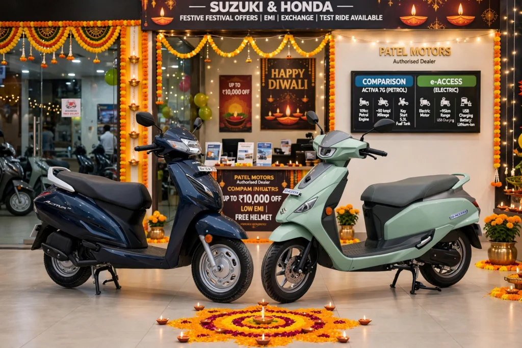 Suzuki e-Access vs Honda Activa 7G
