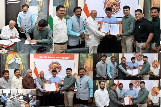 Rajkot: સૌરાષ્ટ્ર યુનિવર્સિટીના સમાજકાર્ય ભવન દ્વારા પ્રતિષ્ઠિત સંસ્થાઓ સાથે ઐતિહાસિક MOU સંપન્ન